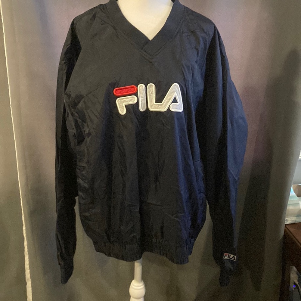 NWOT MENS FILA SZ XL DARK BLUE LONG SLEEVE